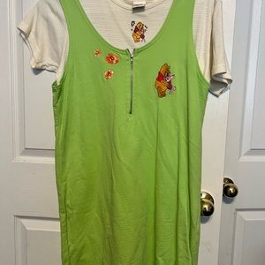 Green Winnie the Pooh disney 2 pice dress